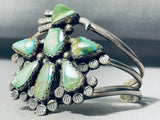 One Of Best Ever Vintage Native American Navajo Royston Turquoise Bird Sterling Silver Bracelet-Nativo Arts