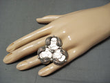 Superb San Felipe Sterling Silver Dime Ring-Nativo Arts