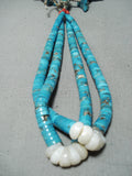 Impressive Vintage Navajo Native American Turquoise Necklace With Jacla Old-Nativo Arts
