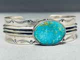 Lavina Eustace Vintage Native American Zuni Royston Turquoise Sterling Silver Bracelet-Nativo Arts