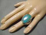Amazing Vintage Native American Navajo Royston Turquoise Sterling Silver Arviso Ring-Nativo Arts