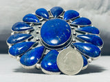 Most Incredible Native American Navajo Lapis Sterling Silver Bracelet-Nativo Arts