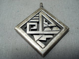 Native American Historical Vintage Michael Kabotie Sterling Silver Pendant-Nativo Arts