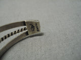 Important Vintage Native American Navajo Guild Sky Blue Turquoise Sterling Silver Bracelet Old-Nativo Arts