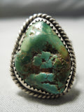 Important Vintage Native American Navajo David Tune Royston Turquoise Sterling Silver Ring-Nativo Arts