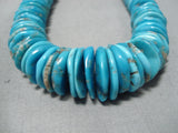 Native American Tremendous Vintage Santo Domingo Sterling Silver Turquoise Necklace-Nativo Arts