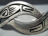 Superlative Vintage Hopi Sterling Silver Bracelet Native American Old-Nativo Arts