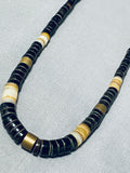 Native American Traditional Vintage Santo Domingo Shell Sterling Silver Necklace-Nativo Arts