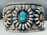 The Best Basket Vintage Native American Navajo Turquoise Sterling Silver Bracelet Cuff-Nativo Arts