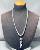 Extremely Valuable Last Chance Turquoise Vintage Native American Navajo Sterling Silver Necklace-Nativo Arts