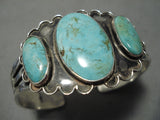 Museum Vintage Native American Navajo Royston Turquoise Sterling Silver Bracelet Old-Nativo Arts