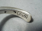 Authentic Vintage Native American Navajo Orville Sterling Silver Chisel Bracelet-Nativo Arts