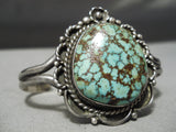 So Vivid!! Vintage Native American Navajo Carico Lake Turquoise Sterling Silver Bracelet Old-Nativo Arts