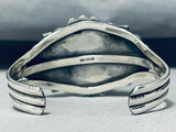 Extreme Detail Vintage Native American Navajo Green Turquoise Sterling Silver Bracelet-Nativo Arts