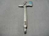 Incredible Navajo Native American Sterling Silver Turquoise Pendant-Nativo Arts