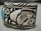 Super Rare Early Vintage Native American Navajo Ben Begaye Turquoise Sterling Silver Bracelet-Nativo Arts