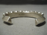 Heavy And Thick!! Vintage Native American Navajo Royston Turquoise Sterling Silver Bracelet-Nativo Arts