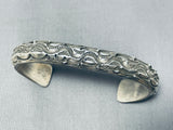Swirling Sun Works Vintage Native American Navajo Sterling Silver Bracelet-Nativo Arts