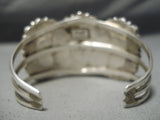 Incrredible Natural Turquoise Vintage Native American Navajo Sterling Silver Bracelet Cuff-Nativo Arts