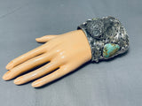 245 Gram Heavy Native American Buffalo Turquoise Sterling Silver Bracelet-Nativo Arts