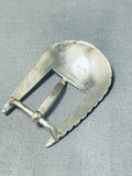 Joe Benally Vintage Navajo Sterling Silver Native American Buckle-Nativo Arts