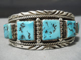 Unforgettable Vintage Native American Navajo Sleeping Beauty Turquoise Sterling Silver Bracelet Old-Nativo Arts