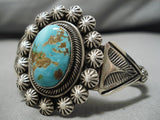 Exceptional Vintage Native American Navajo Royston Turquoise Sterling Silver Bracelet Old-Nativo Arts