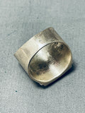 Captivating Vintage Native American Navajo Inlay Turquoise Mother Of Pearl Sterling Silver Ring-Nativo Arts