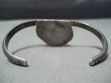 Wonderful Vintage Native American Navajo Pilot Mountain Turquoise Sterling Silver Bracelet Old-Nativo Arts