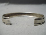 Wonderful Vintage Navajo Sterling Silver Storyteller Bracelet Native American-Nativo Arts