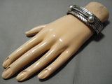 Thick And Heavy!! Coiled Native American Navajo Sterling Silver Bracelet Cuff Old-Nativo Arts