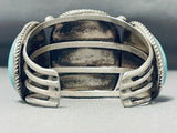 116 Grams Vintage Native American Navajo Chunky Turquoise Sterling Silver Bracelet-Nativo Arts