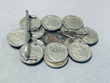 Unbelievable 98 Gram Native American Navajo Sterling Silver Vintage Coins Buckle-Nativo Arts
