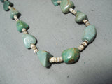 Native American Superior Santo Domingo Royston Turquoise Sterling Silver Necklace-Nativo Arts