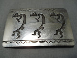 Superlative Vintage Hopi Native American Sterling Silver Kokopelli Buckle-Nativo Arts