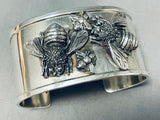 Buzzing Bees Vintage Sterling Silver Bracelet Cuff-Nativo Arts
