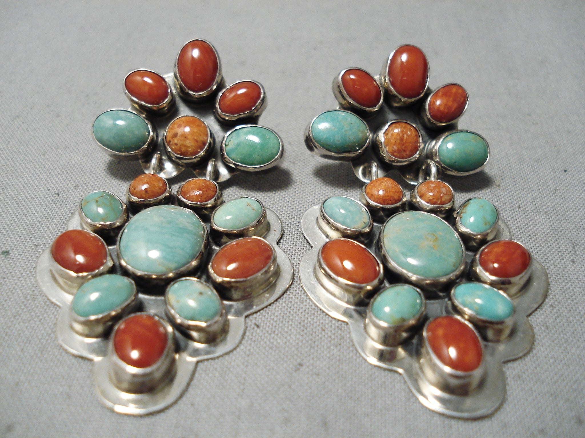 Important Vintage Native American Navajo Nakai Green Turquoise Coral S –  Nativo Arts