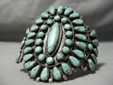 Museum Vintage Native American Navajo Carico Lake Turquoise Sterling Silver Bracelet-Nativo Arts