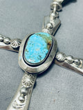 Important Heavy Cross Vintage Native American Navajo Turquoise Sterling Silver Necklace-Nativo Arts