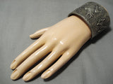 Heavy 219 Grams!! Native American Sterling Silver Bird Bracelet Cuff-Nativo Arts