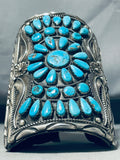 One Of The Best Ever Vintage Native American Navajo Turquoise Sterling Silver Ketoh Bracelet-Nativo Arts