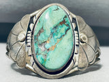 Vein Of Matrix Vintage Native American Navajo Green Turquoise Sterling Silver Bracelet-Nativo Arts