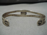 Rare Vintage Navajo Carrillos Turquoise Native American Sterling Silver Bracelet-Nativo Arts