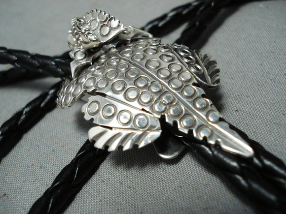 Fantastic Navajo Sterling Silver Horney Toad Bolo Native American-Nativo Arts