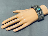 Plethora Of Silver Works Vintage Native American Navajo Royston Turquoise Sterling Bracelet-Nativo Arts