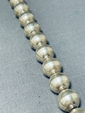 Exquisite Vintage Native American Navajo Sterling Silver Large Beads Necklace-Nativo Arts