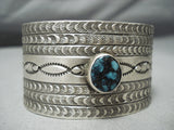 Landoll Benally Native American Navajo Godber Turquoise Sterling Silver Bracelet-Nativo Arts