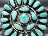 Authentic Vintage Native American Navajo Larry Moses Begay Turquoise Sterling Silver Bracelet-Nativo Arts