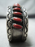 Amazing Vintage Native American Navajo Slanted Sterling Silver Bracelet Old-Nativo Arts