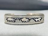 Advanced Silver Work Vintage Native American Navajo Sterling Silver Bracelet-Nativo Arts